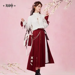 Yae Miko Shirt Skirt Game Genshin Impact MiHoYo Official Merch Tops Long Sleeved Girls Dress Cosplay Costumes for Xmas Fan Gifts