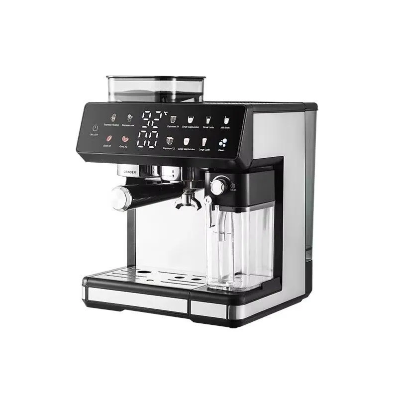 Commercial espresso machine with grinder double boiler hot and cold extraction