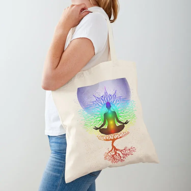 

Chakra Meditation Moon Tree of Life Tote Bag canvas tote Women's tote bag sac pour femme large size bags