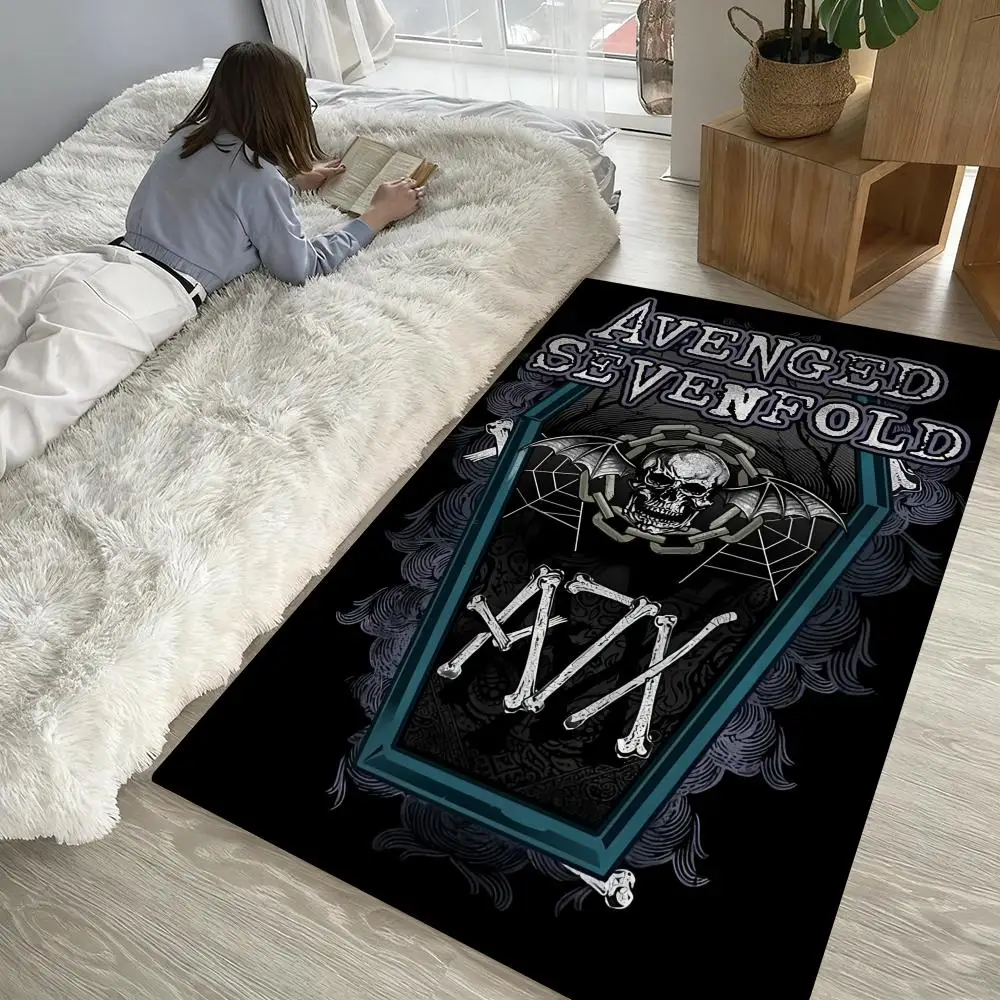 

cool A-Avengeds Sevenfolds Rock Floor Mat Soft Thickened Non-Slip Door Mat for Living Room Home Decor Flannel Rugs