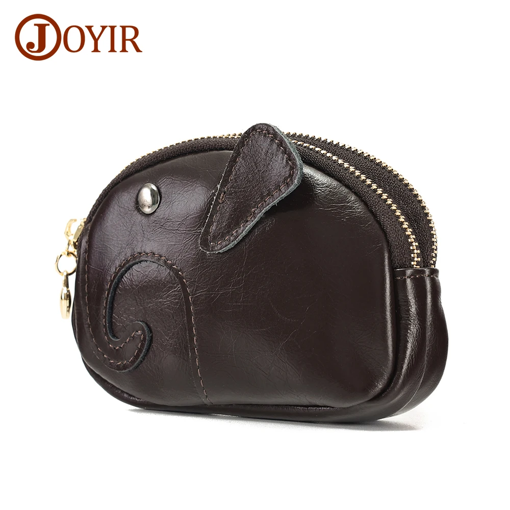 

JOYIR Genuine Leather Coin Purse Fashion Mini Portable Small Wallet Coin Storage Bag Card Holder Small Cartoon for Men Women