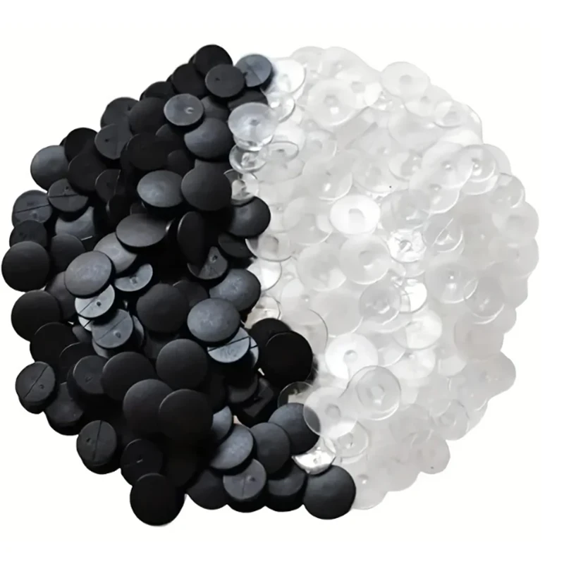 50/100Pcs Round Buckle Plastic Button Set For Hole Shoes Garden Shoe Charms Universal Fit Diy Fastener Accessories