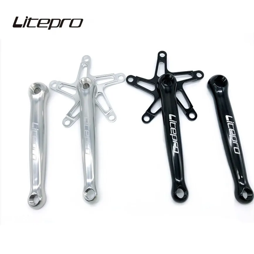 JKLitepro Litepro Folding Bike Aluminum Alloy Crank 170mm Square Hole Crankset Chainwheel 130BCD Bicycle Chainring For brompton