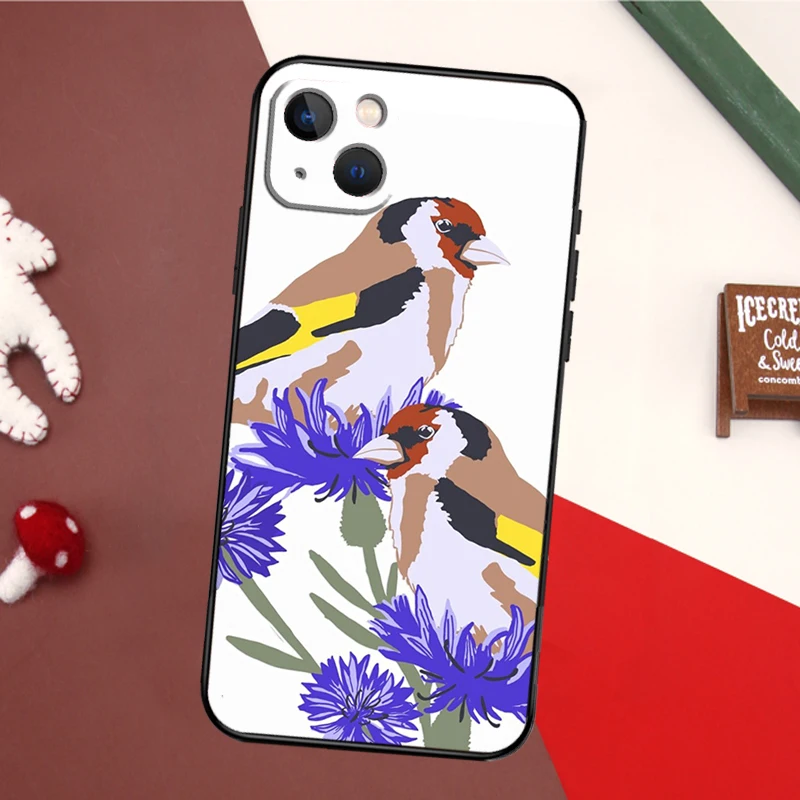 European Goldfinch Phone Case For iPhone 16 15 11 12 13 14 Pro Max X XR XS Max 6 14 Plus Soft Cover