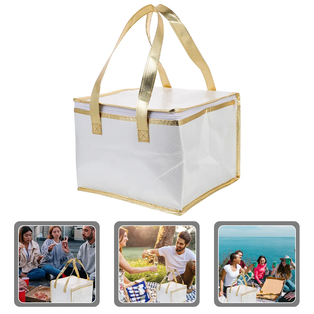 Shopping Insulated Cake Cooler Thermal Delivery Tote Package Lunch Foldable Grocery Takeout Cold Hot Collapsible Transport Box