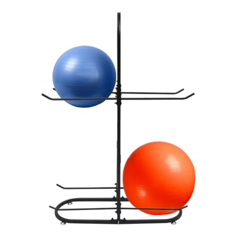 

Stabilising Ball Rack 2-Layer Exercise Ball Holder Freestanding Yoga Ball Storage Rack for Stability Ball Fitness Ball Yoga Mat