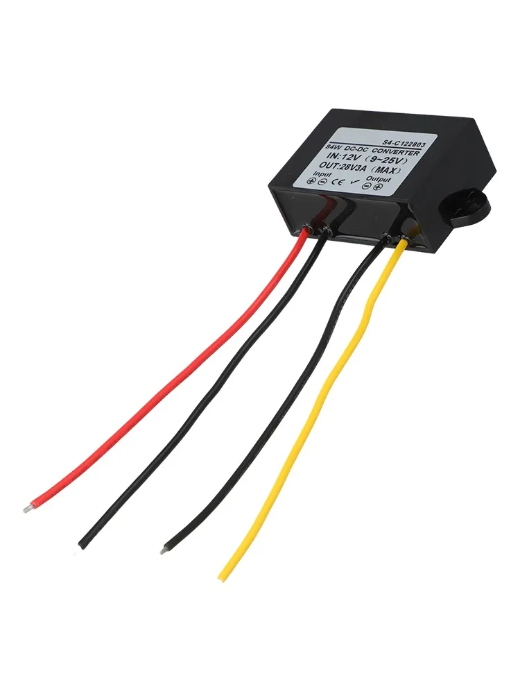 1個入り-3a-12v〜28v-dc-dc昇圧コンバーター-ip68防水電圧レギュレーター電源モジュール-車載トラックラジオled用