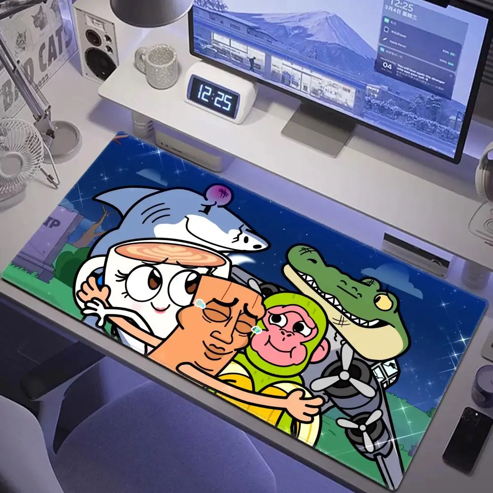 

I-Italian Brainrot Funny Mouse Pad Desk Mat Large Non-slip Anti-fray Keyboard Ergonomic Office Rubber PC Home Custom