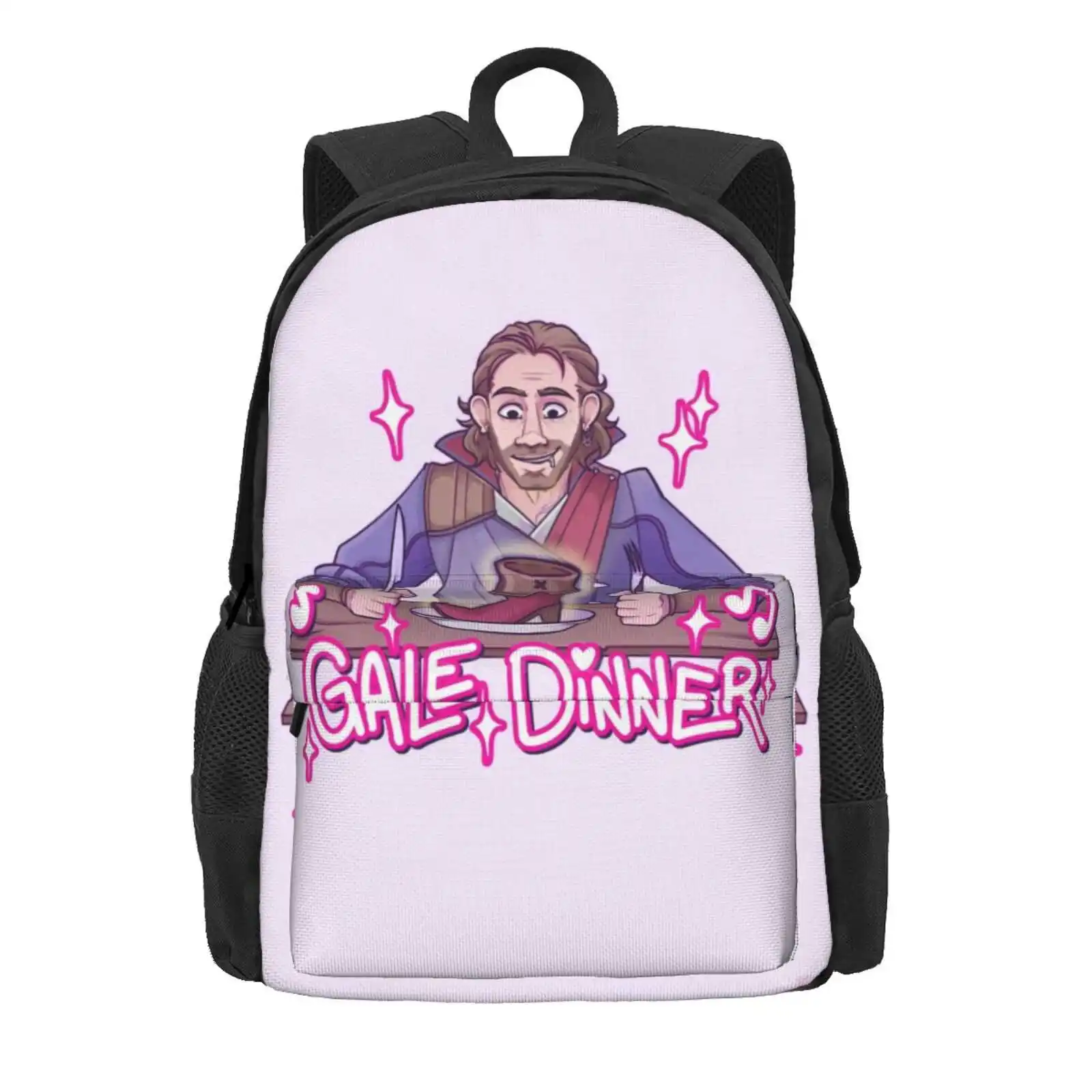 Gale Dinner Hot Sale Schoolbag Backpack Fashion Bags Baldurs Gate 3 Bg3 Gale Of Waterdeep Funny Meme Dnd And Dragons