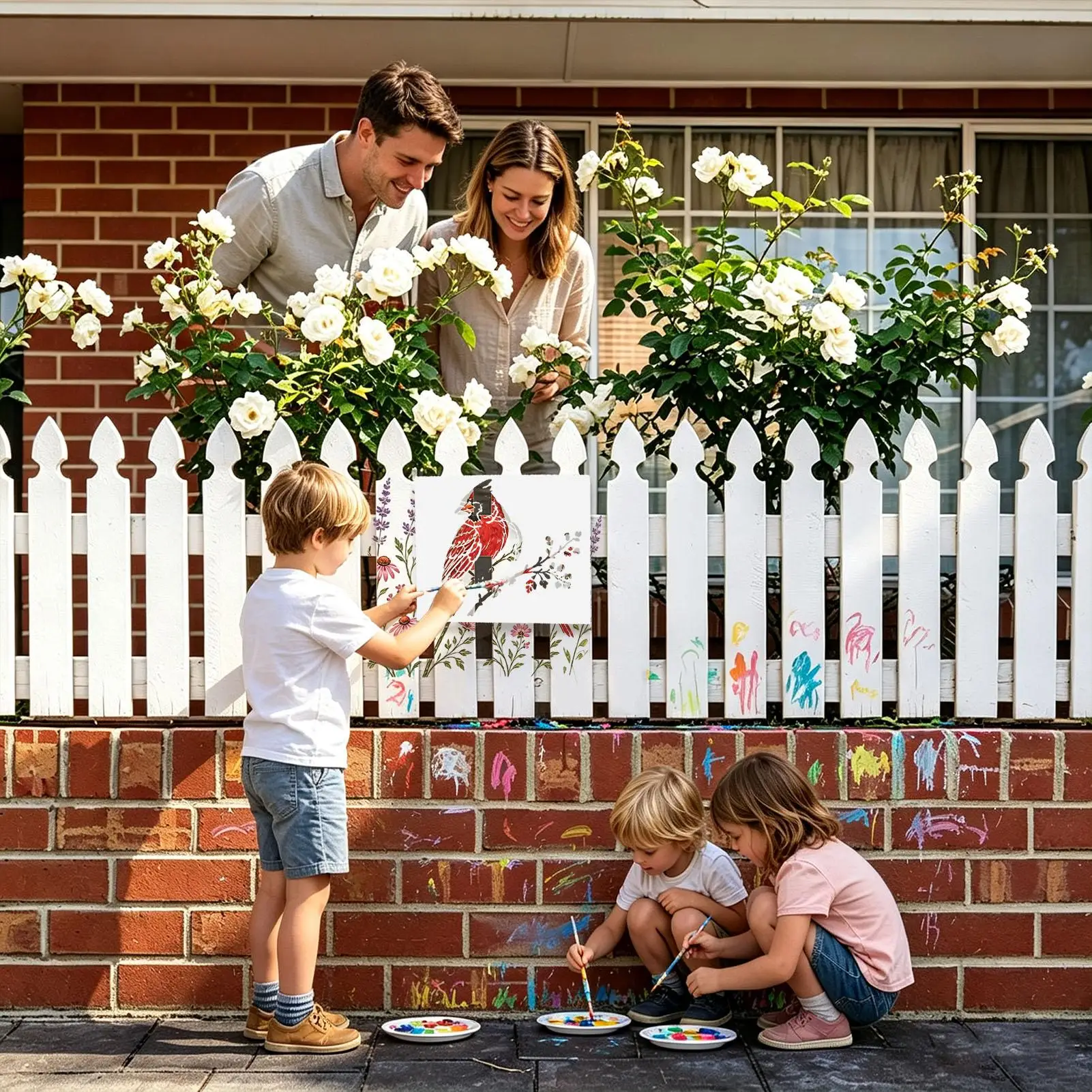 Flower Wall Stencil DIY Reusable Home Decoration Templates Wall Drawing Templates For Artists Homeowners Renters Painters Home