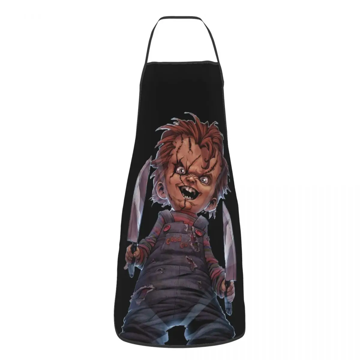 Bib Chucky Child's Play Aprons for Men Women Unisex Chef Cooking Kitchen Horror Devil Doll Movie Tablier Cuisine Gardening