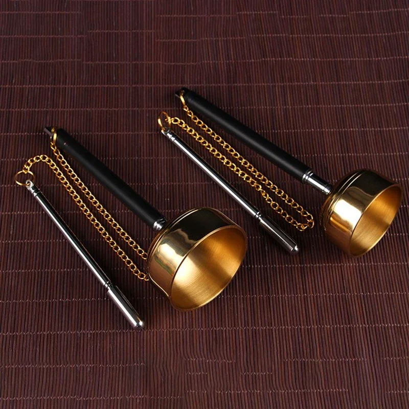 Craft Buddha Supplies Copper Musical Instruments Hand Chime Pieces Dharma Home Dharma Meeting Telescopic Chime Tinkle Bell