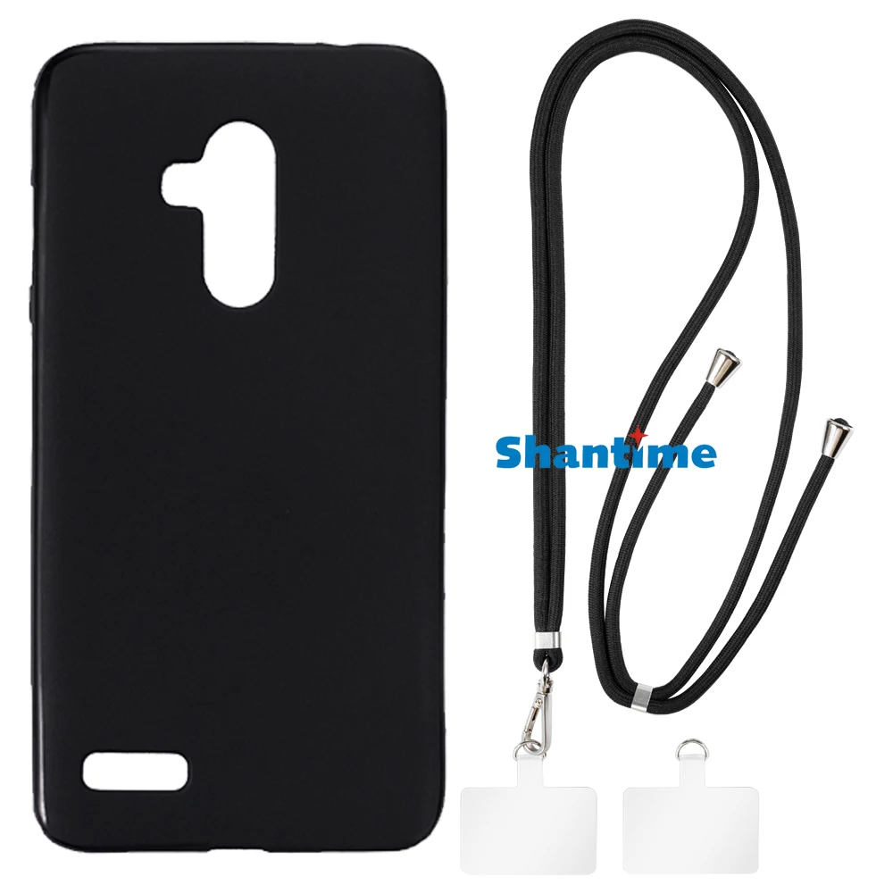 Suitable for Leagoo T8S Case + Ajustable Neck/Crossbody Lanyards and Spacers, Silicone TPU Cover with Soft