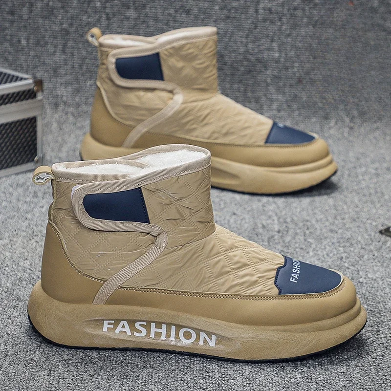

Men's Boots Men's Winter Cotton Shoes Soft Thick Bottom Wear-resistant Shock-absorbing Warm Snow Male Boots Botas Para Hombre