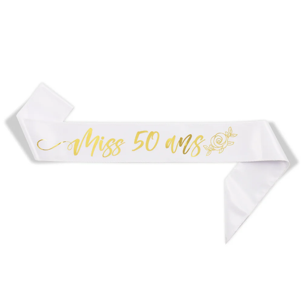 Birthday Sash for Women 18 20 30 40 50 60 TH Birthday Party Decoration (8*90cm)