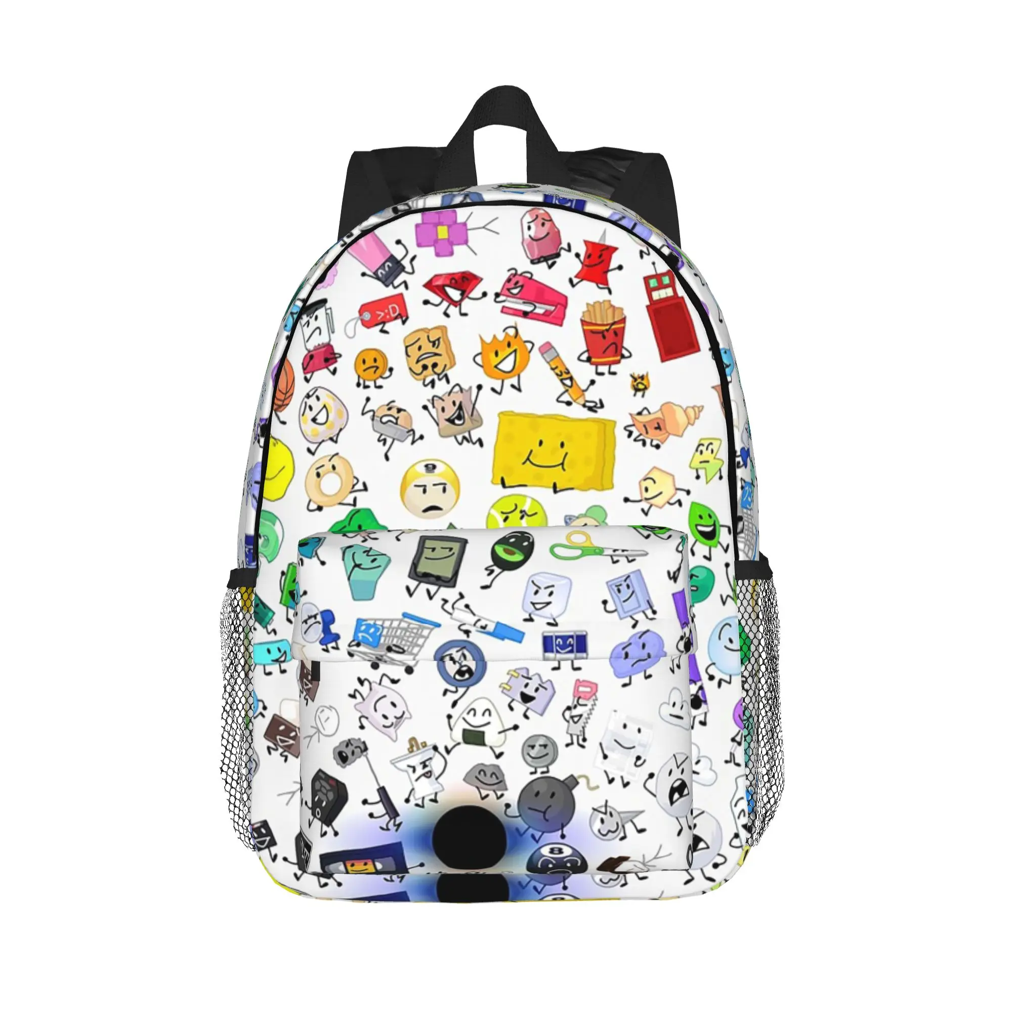 BFB and TPOT Full Cast BFDI Backpack Hot Sale Daypack Large Capacity Boys Girls BookBag Shoulder Bags for Men Women School Bag