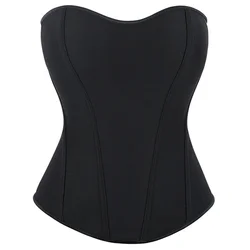 Women Gothic Corset Fashion Hot Sweet Strapless Tops Sexy Slim Backless Push Up Corsets Party Bustiers Black Vintage Tube Top
