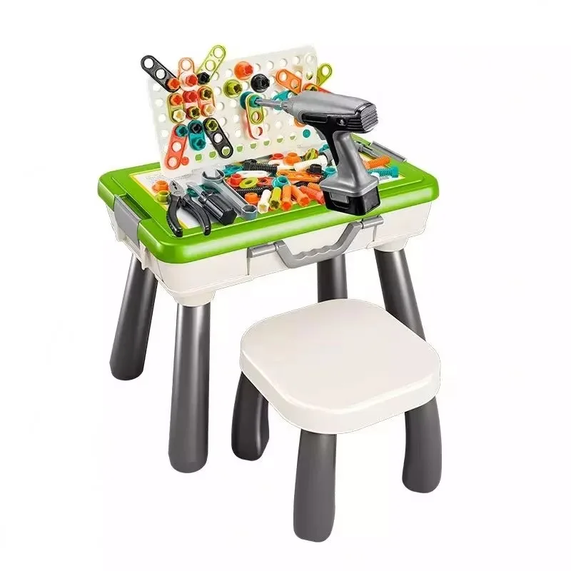 

Kids Toy Set Luxury Simulation Electric Tool Storage Tablecreative Assembled Tool Toy