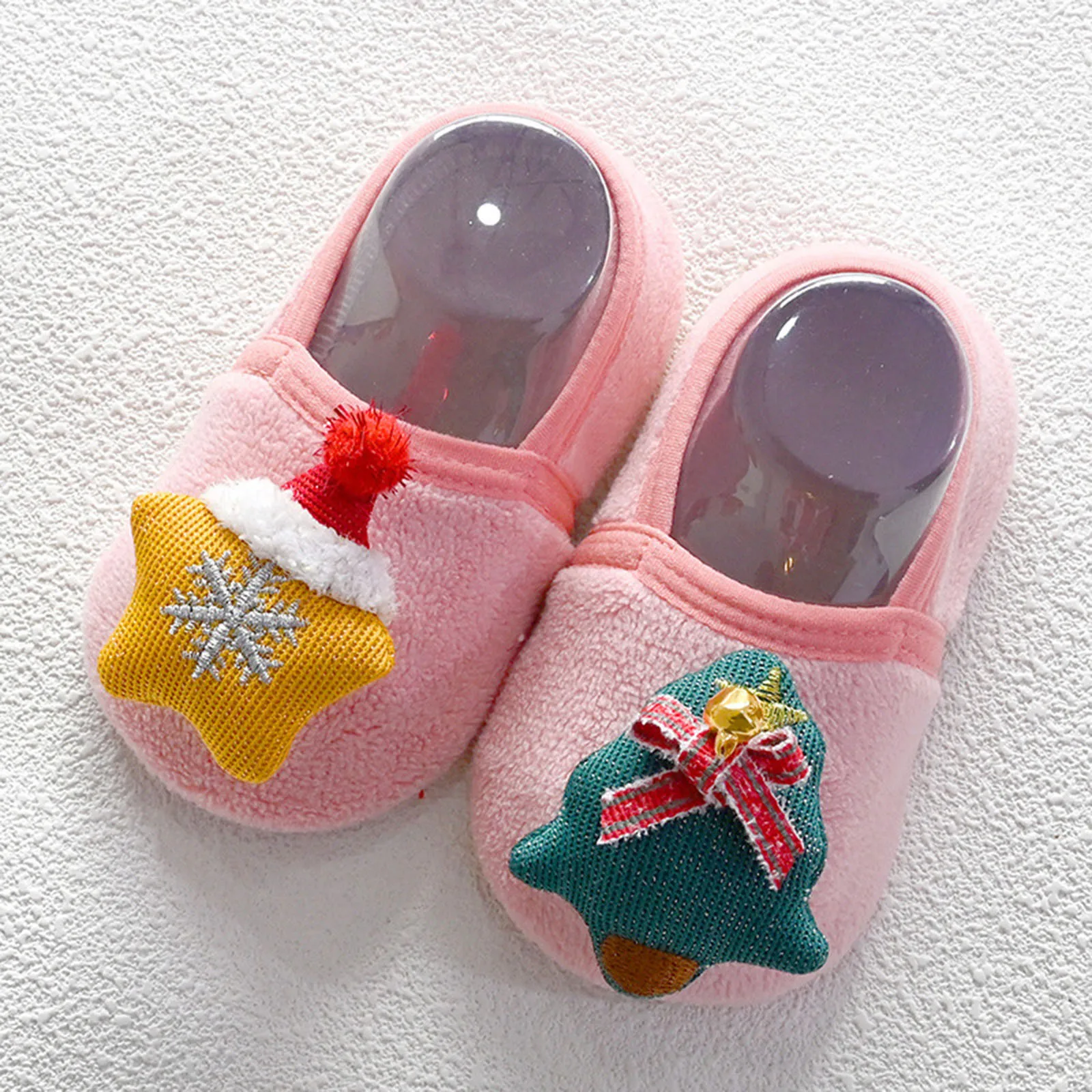 Christmas Baby Boys Girls Shoes First Walkers Winter Indoor Outdoor Slippers Infant Crib Floor Shoes Rubber Sole Anti-slip Socks