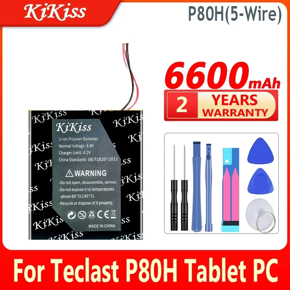 6600mAh KiKiss Li-Polymer Battery For Teclast P80H Tablet PC 3 Wire And 5 Wire Plug Battery