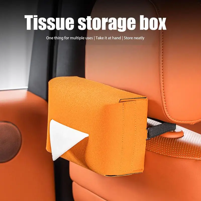 Car Tissue Holder Tissue Boxes Holder Car Visor Organizer Napkin Box For Car Large Capacity For Bills Women And Ladies Seat Back