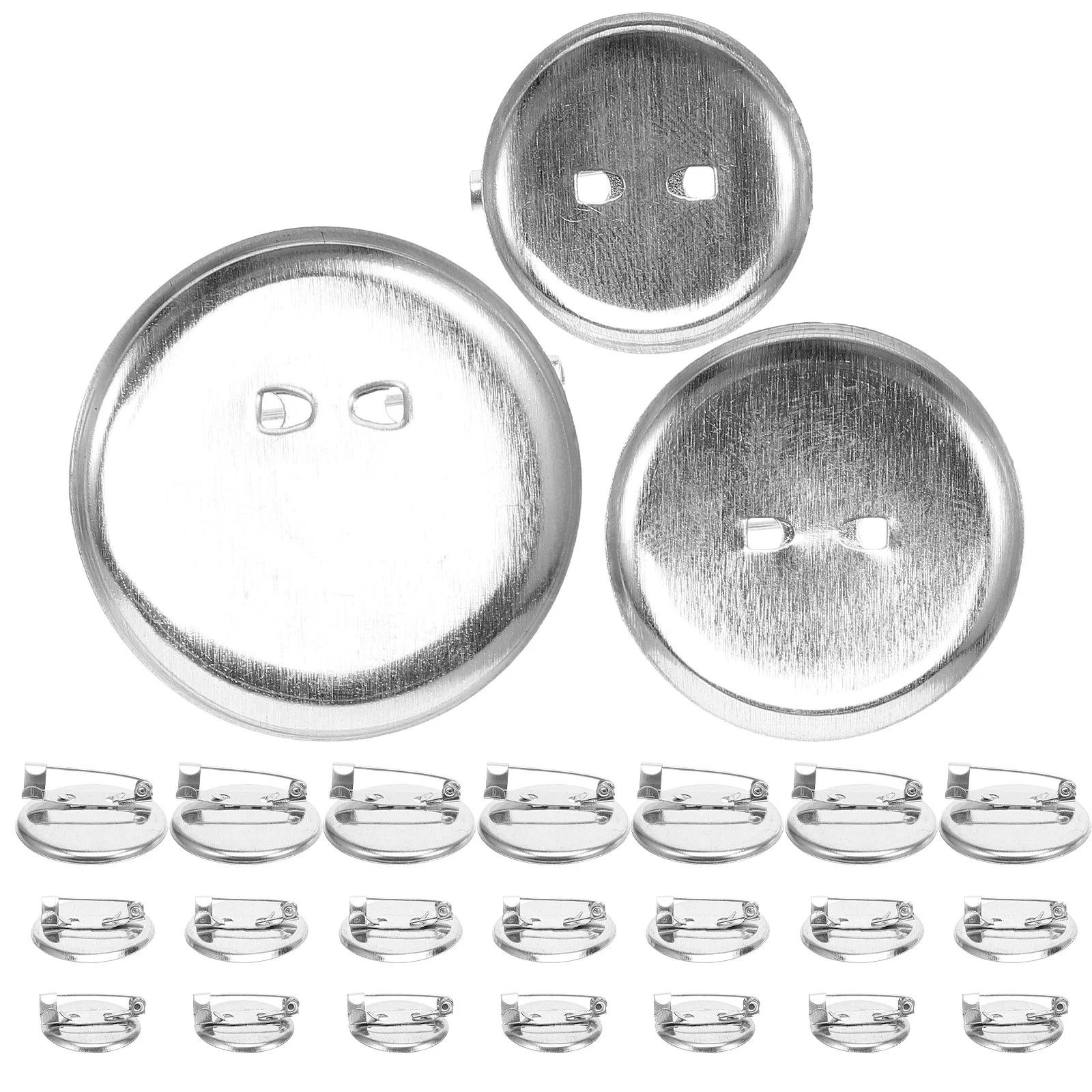 

90pcs Brooch Base Tray Brooch Making Accessories For Jewelry Craft Diy Badge Bezels Lapel Pin Trays Safety Breastpin Bases Disc