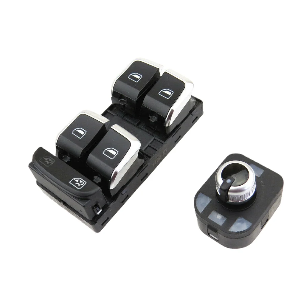 Front Driver Side Chrome Power Window Control Switch Rear View Mirror Knob for AUDI Q5 A5 A4 B8 2008 2009 2010 2011 8KD959851A