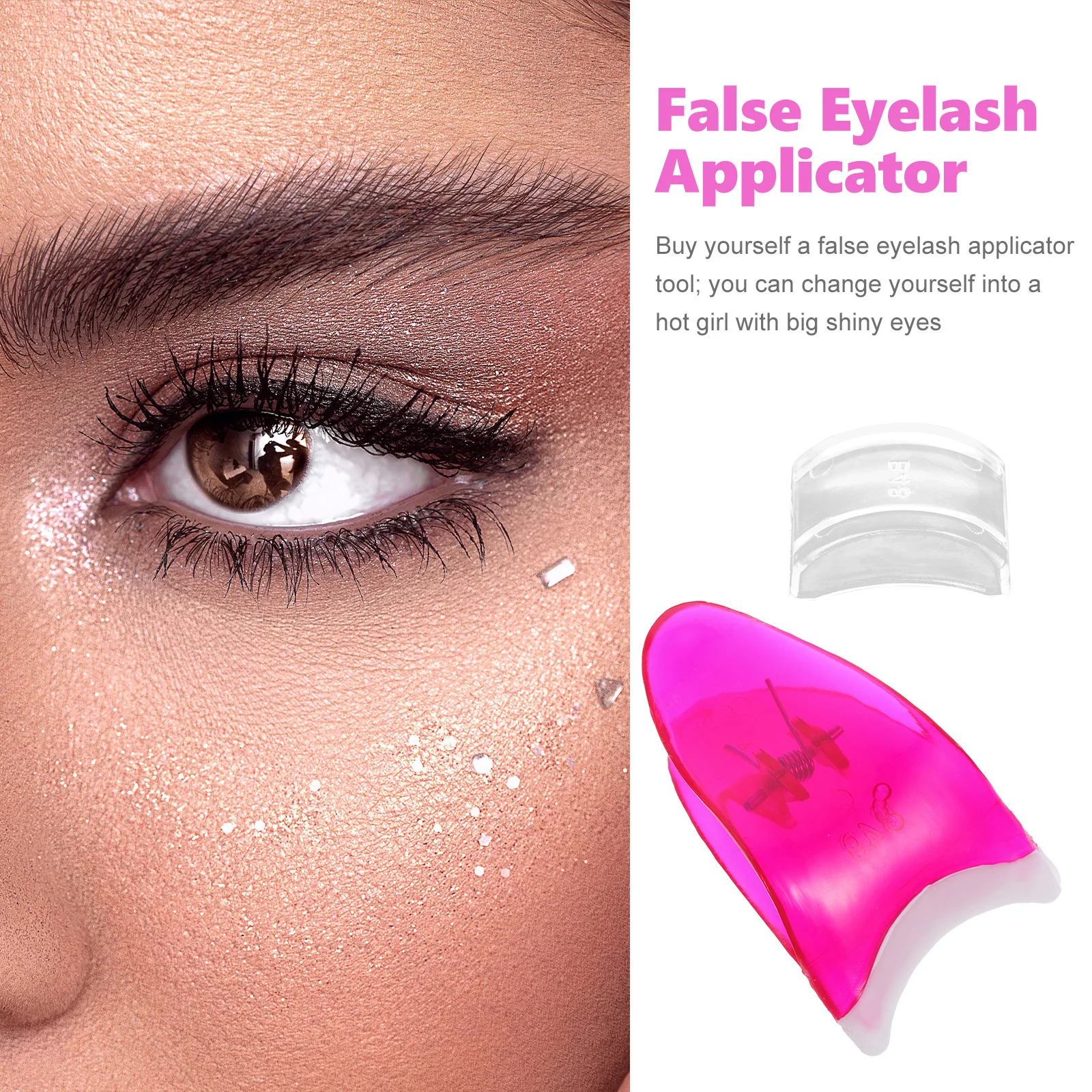 Blue False Eyelash Applicator Tool Makeup Accessory Small Size Helpful for Easier False Eyelash Sticking Achieve Hot Girl Big