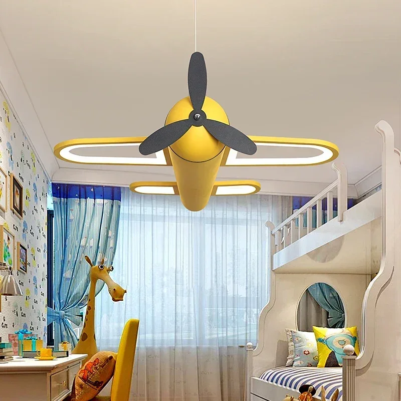 

Modern Led Chandelier Airplane Lamp For Home Children Room Kids Baby Boys Colorful Lighting