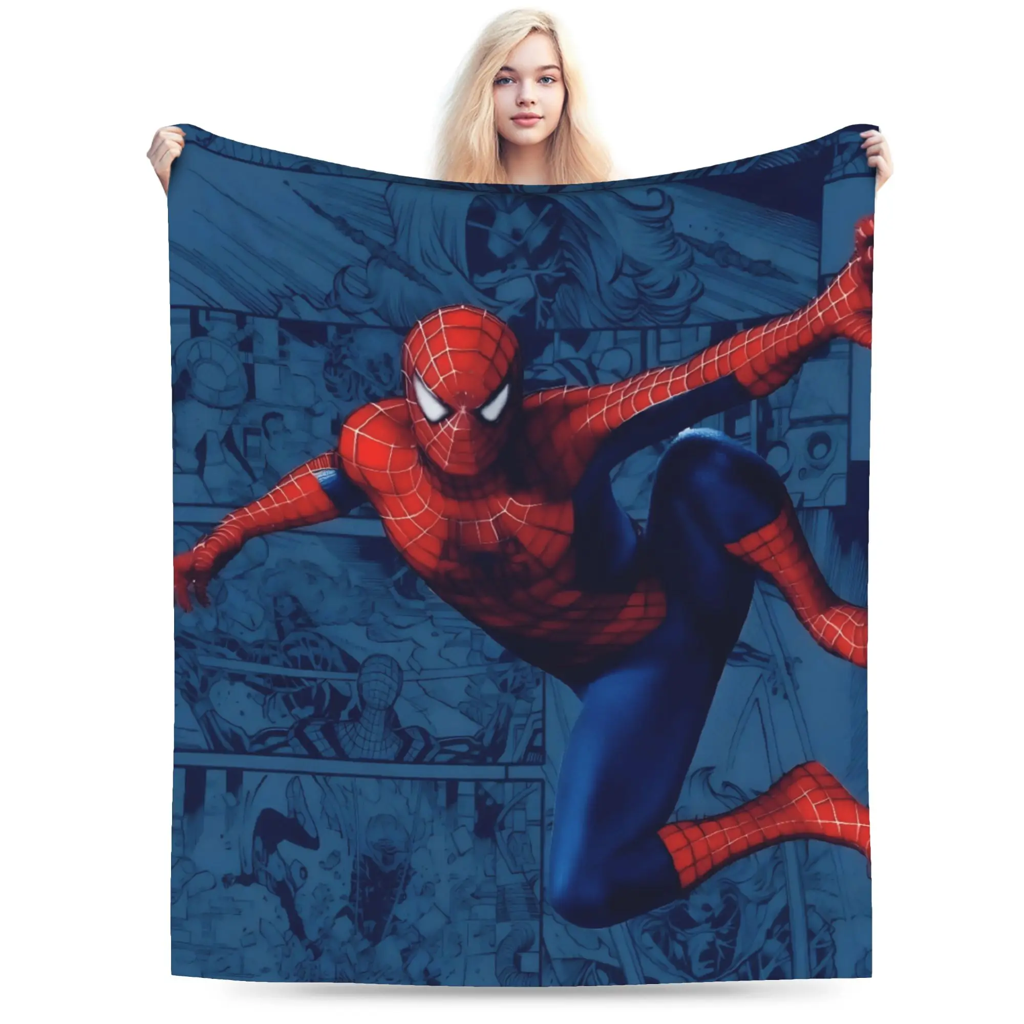 

Spider-Mans Soft Blanket Kids Plush Bedding Throws Fashion Couch Chair Flannel Bedspread Sofa Bed Cover