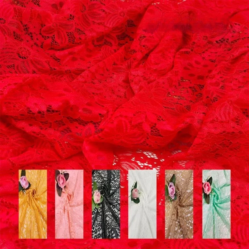 نسيج شبكي من الدانتيل لمرحلة فستان شيونغسام وديكور الزفاف مفرش طاولة ستارة شفاف مواد خياطة ذاتية الصنع لمشاريع الموضة