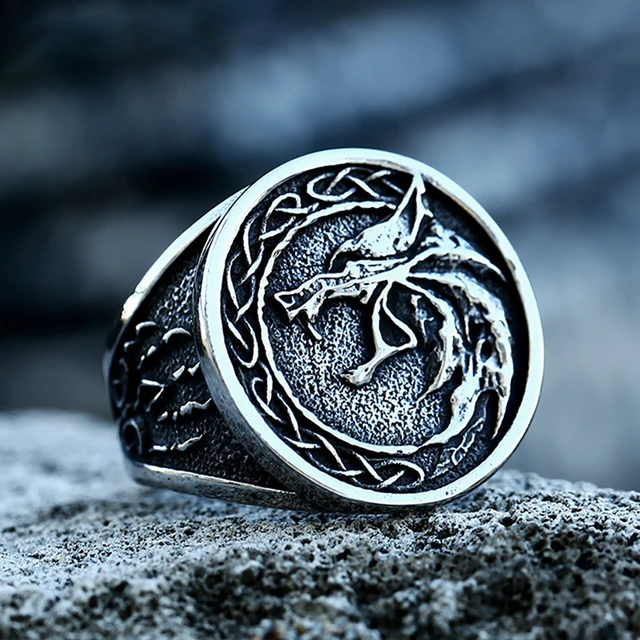 Wolf head ring sales