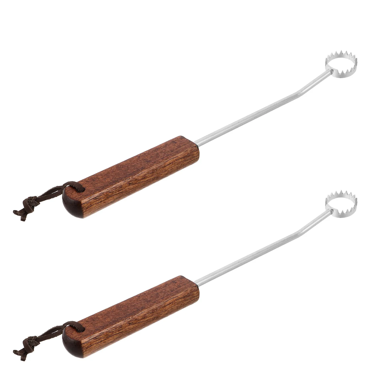 

2Pcs Poultry Lung Scraper Tool Stainless Steel Blade Wooden Handle for Chicken Turkey Lung Removal Hygienic Easy Clean
