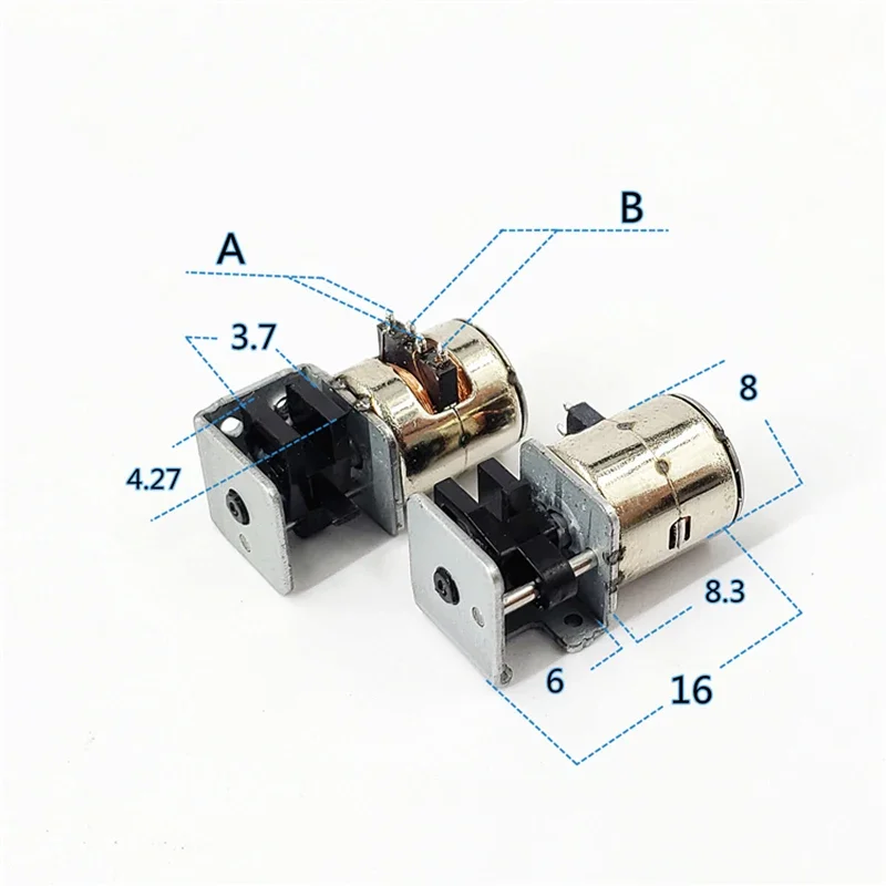 تيار مستمر 3 فولت-5 فولت صغير 8 مللي متر 10 مللي متر 2-phase 4-wire محرك متدرج مايكرو الخطي 18 درجة/خطوة