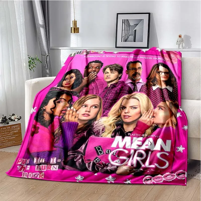 

Mean Girls Movie Blanket, Dryness-fire Short Velvet Wool Blankets,Adult Children Like It,for Sofa Bed Office Car and Gift,Decke