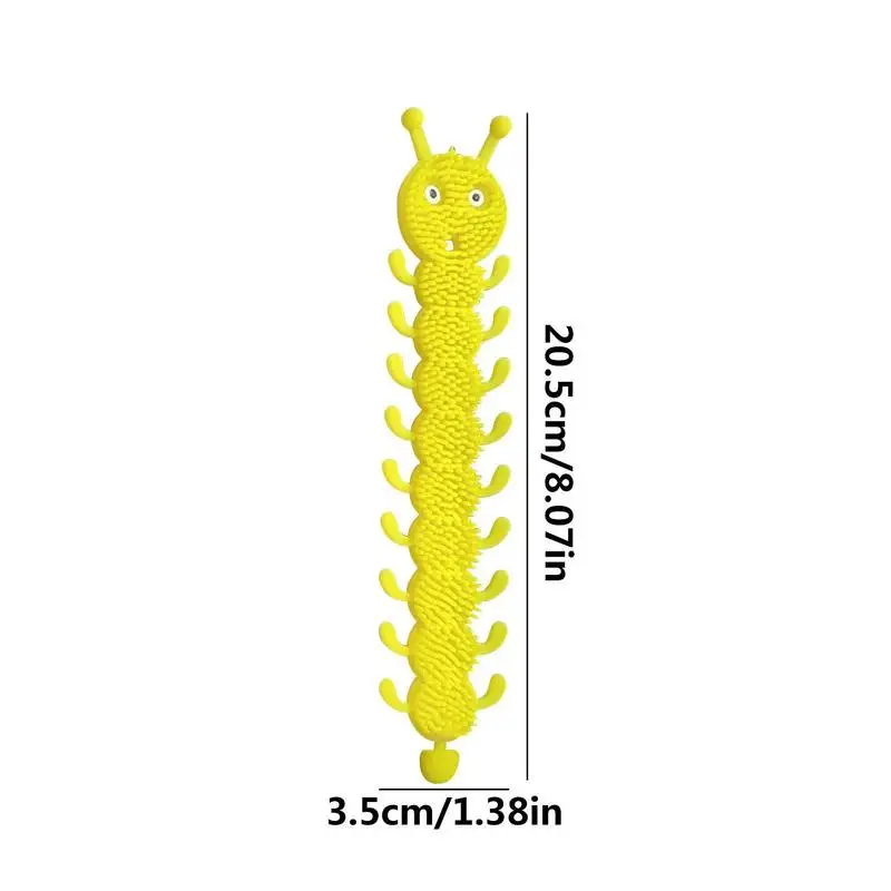 Caterpillar Sensory Squeeze Fingertip zabawki śliczne Stretch elastyczne zabawki dla dzieci relaks dorośli Stretch zabawki dla dzieci