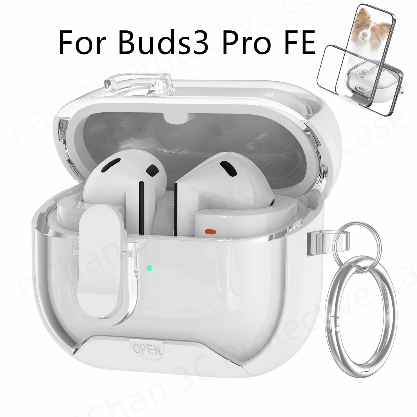 Compatible MagSafe 2026 Buds 4 Pro Case with Secure Lock Clip Shockproof Protective Cover For Samsung Buds4 3/4 Pro FE Stand