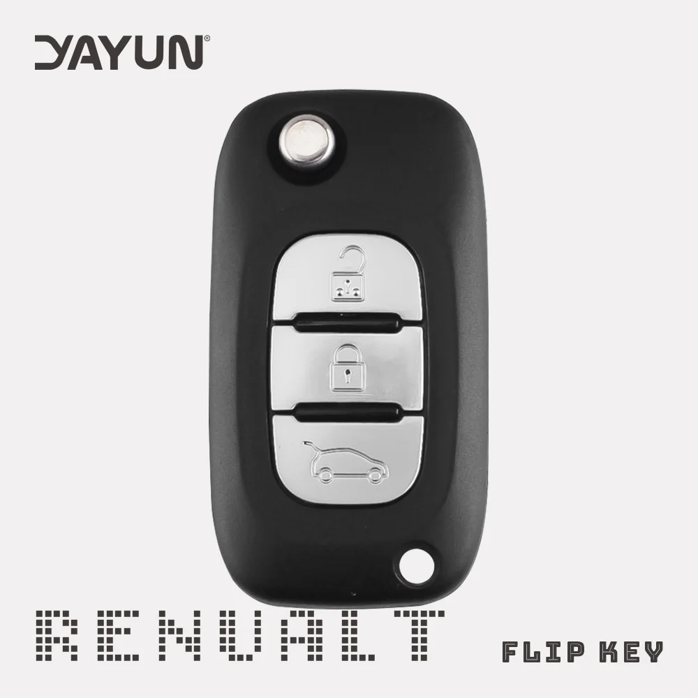 YAYUN ForRenault Megane 2 3 Duster Clio Buttons Car Case Cover Remote Flip Folding Auto Key Shell Replacement