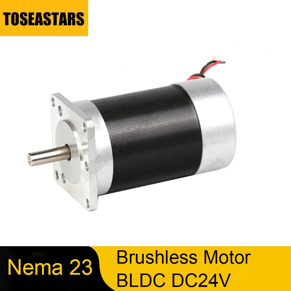 69W 100W  DC24V  Brushless Motor  Nema23 57mm High Speed 3000rpm Hall Sensor 3PH 8mm Shaft BLDC for Medical  Elevator Industry