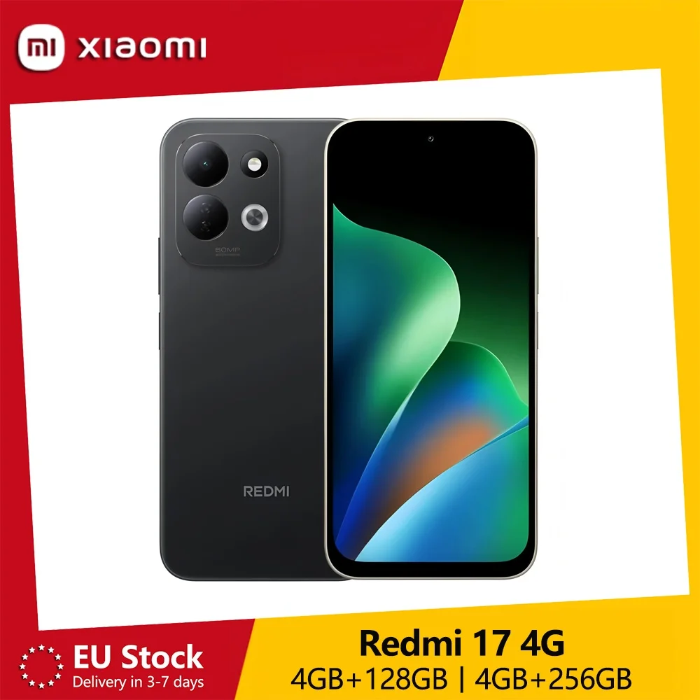 Xiaomi Redmi 17 4G Smartphone - 128gb/256gb, MediaTek Helio G91-Ultra, Pantalla de 6.9 Pulgadas, 120Hz, Cámara de 50MP, Batería de 7500mAh