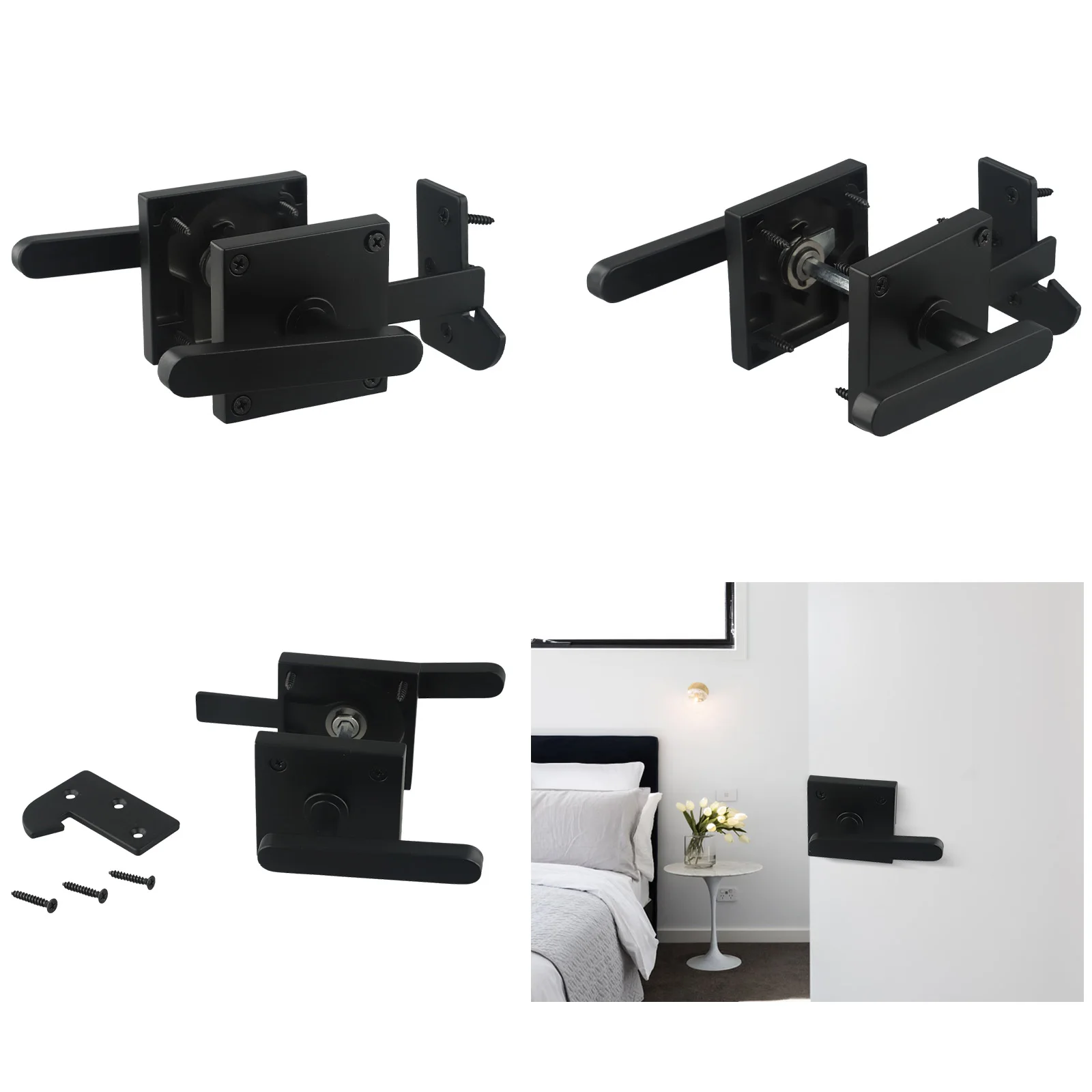 For Yard Security For Garden Safety 19*14*6CM Garden Door Latch Double Sided Latch Convenient Handle Flip Door Latch