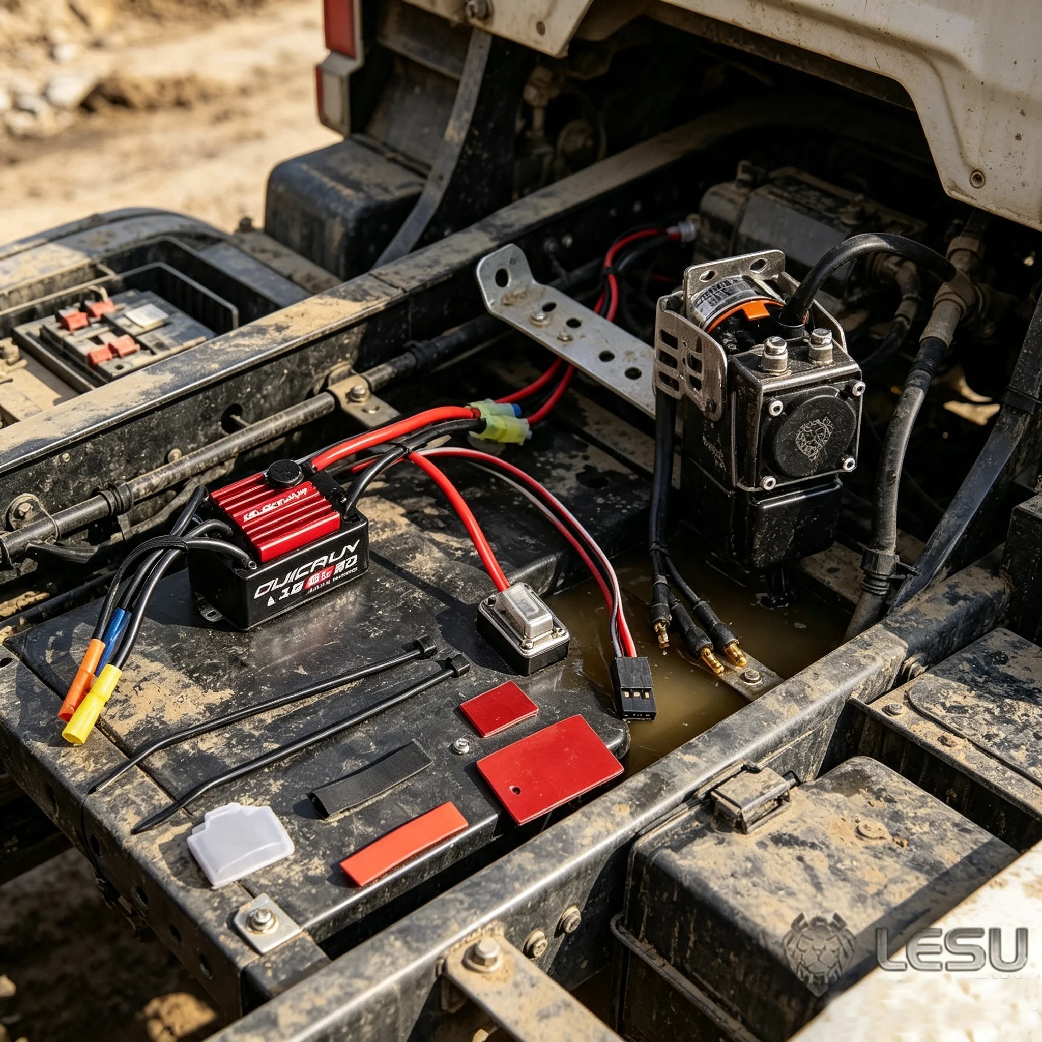 RC 1/14 LESU Brushless ESC Pump Set Spare for Tamiya Hydraulic Excavator Loader Dump Truck for VOLVO Trailer Tipper DIY Parts