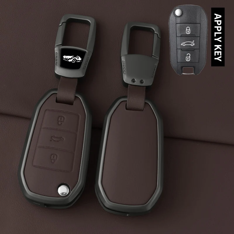 Applicable to Peugeot 208 301 308 508 2008 3008 5008 RCZ Expert Partner Rifter Traveller Metal Car Key Protective Case Key Case