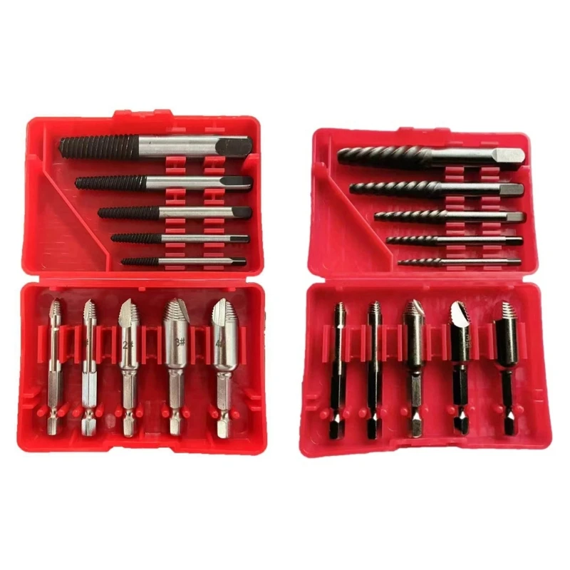 

Durability 10pcs Screw Extractor Set With Various Size For Easy Removal