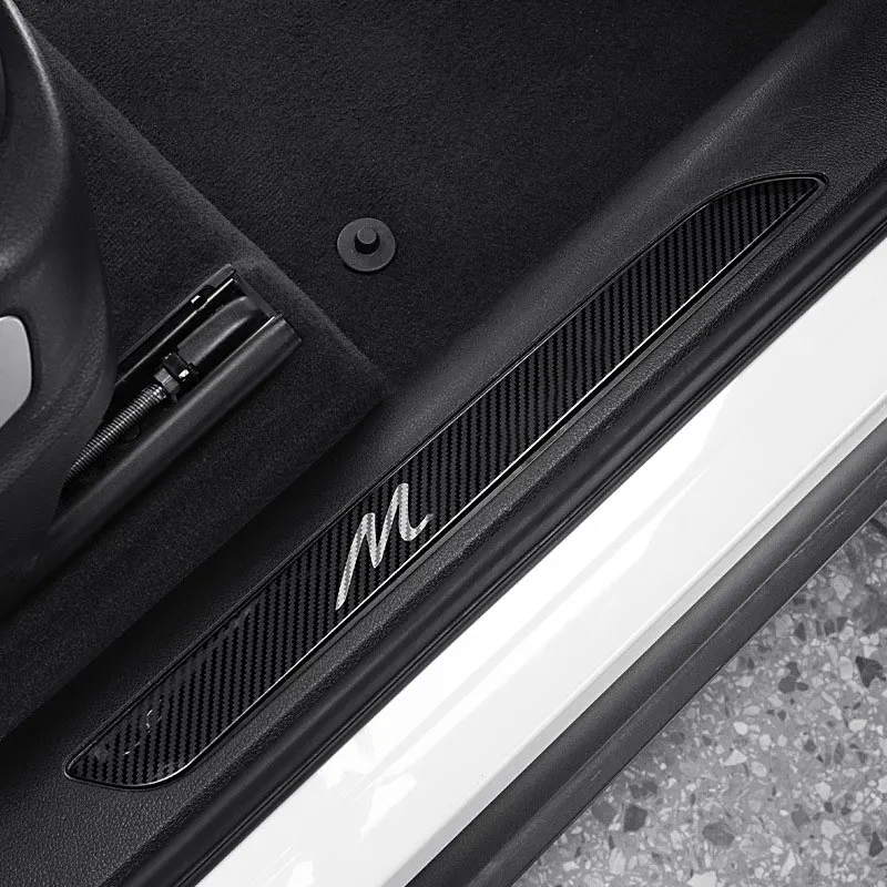 

Car Style Door Sill Trim Cover Threshold Panel Frame Protector Decoration Accessories Exterior Sticker For Porsche Macan