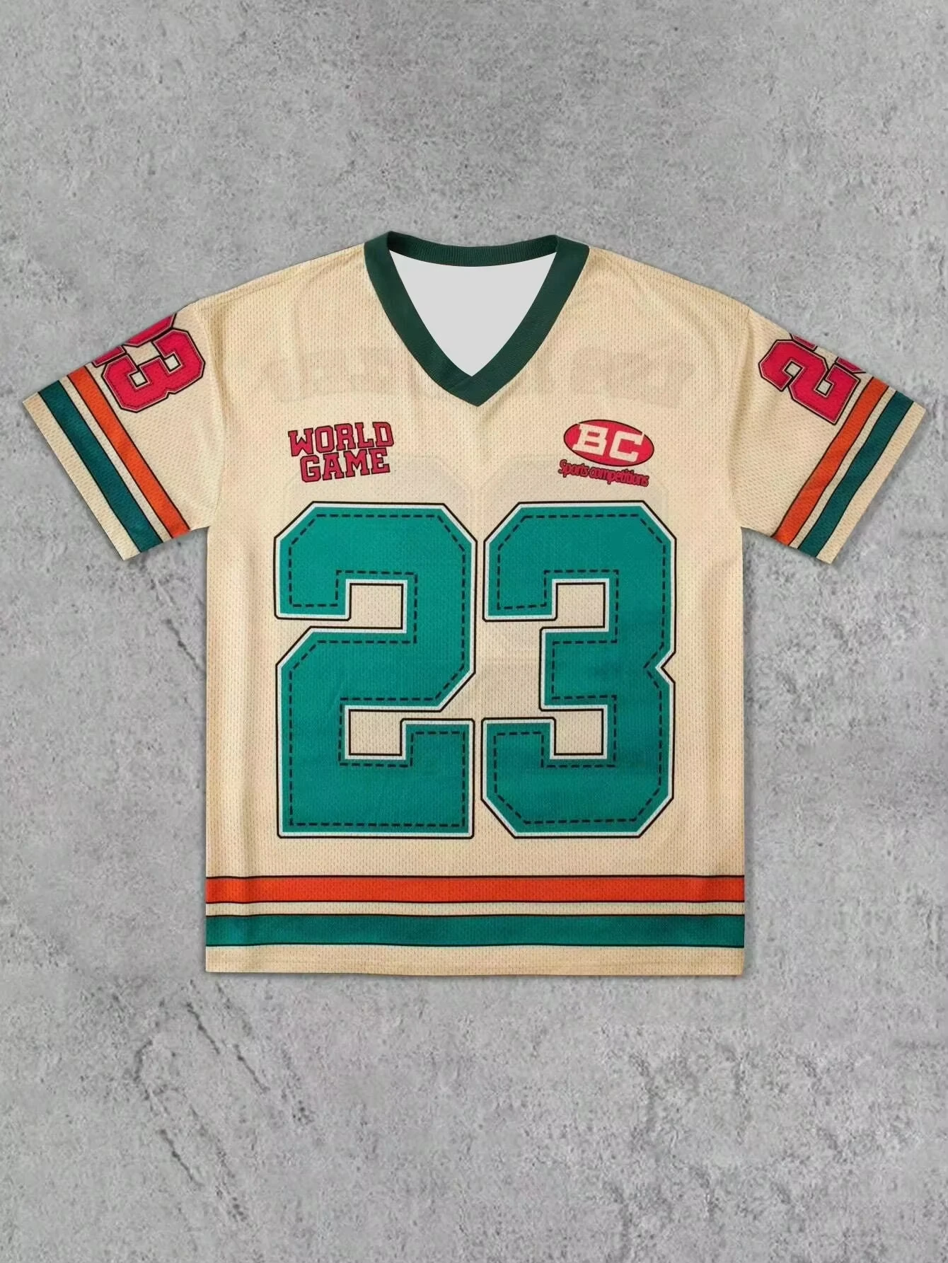 2025 الرجال جديد شبكة النسيج جيرسي تي شيرت الخامس الرقبة فضفاضة وعصرية الشارع ارتداء الهيب هوب روك تي لوس أنجلوس الرقمية قميص مطبوع