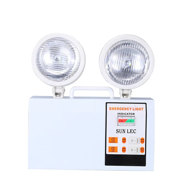 LED Rotatable Lamp Cap, Fire Emergency, Double Head Outlet, Lighting Wall Mounted Indicator Light