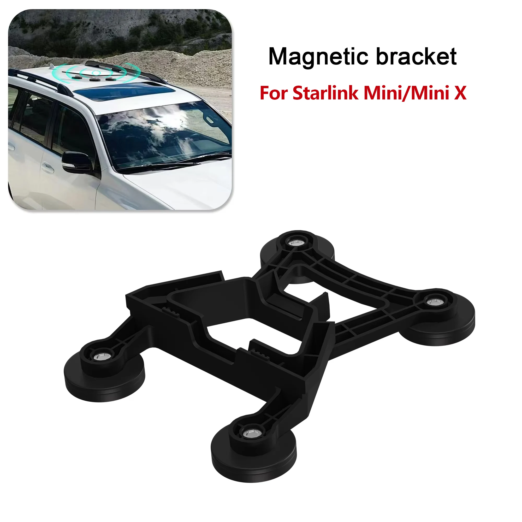 Soporte de montaje en techo para Starlink Mini/Mini X, 4 bases magnéticas, soporte de montaje magnético para kit de internet Starlink mini, satélites