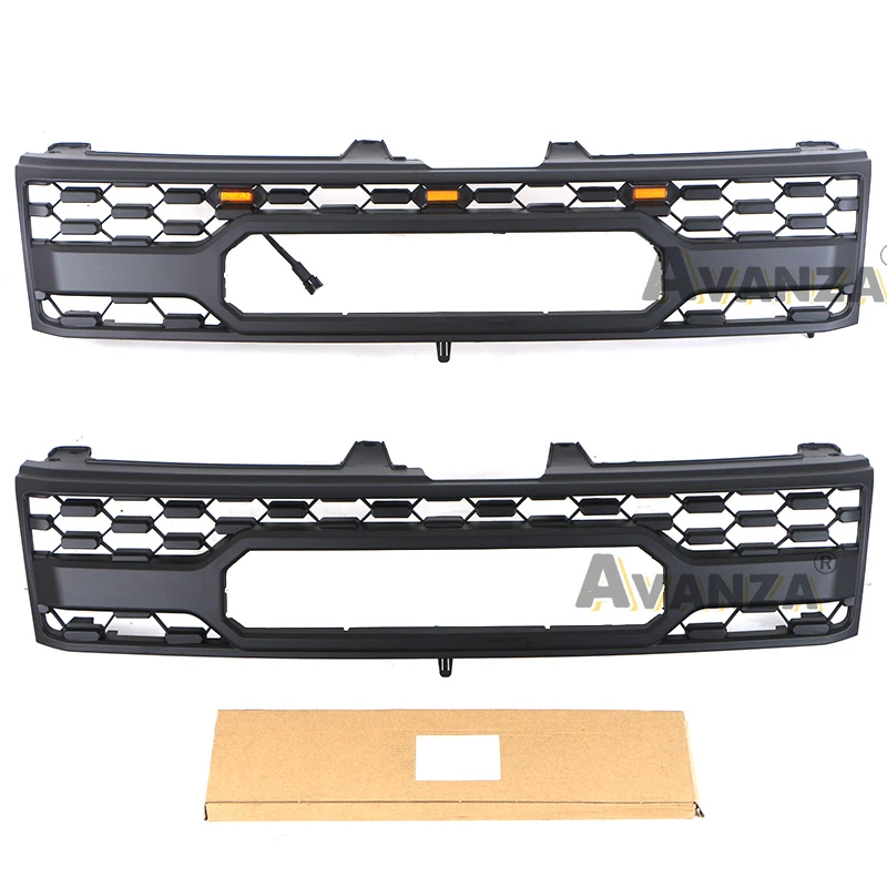 Front Grill With Led Lights Bumper Auto Parts Modification Accessories Decoration Fits For 2002-2014 TOYOTA PROBOX Grille