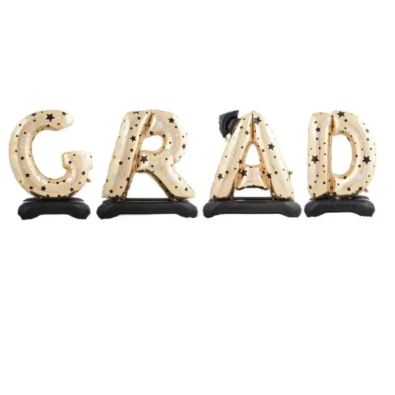 Graduation season letter aluminum film balloon, standing large base scene arrangement props, graduation party balloon